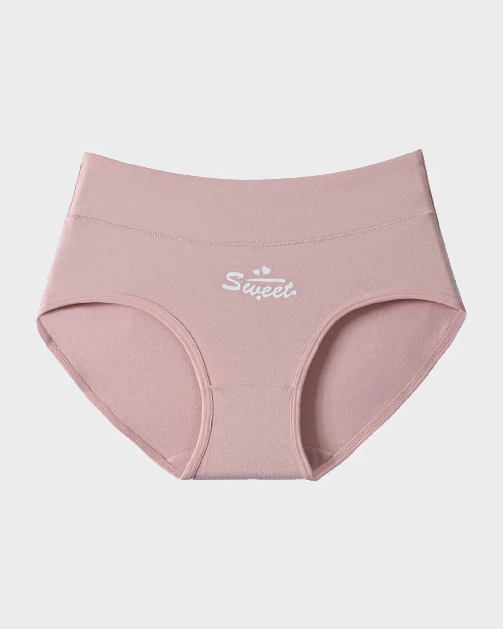 Soft Cotton Heart Print High-Waist Panties (6 Pack)