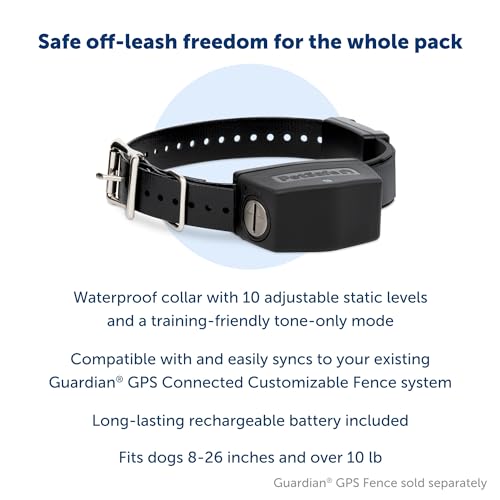 PetSafe Guardian GPS Connected Customizable Fence - Subscription-Free GPS Dog Fence for Large Yards, Create Your Own Boundary for up to 8 Dogs