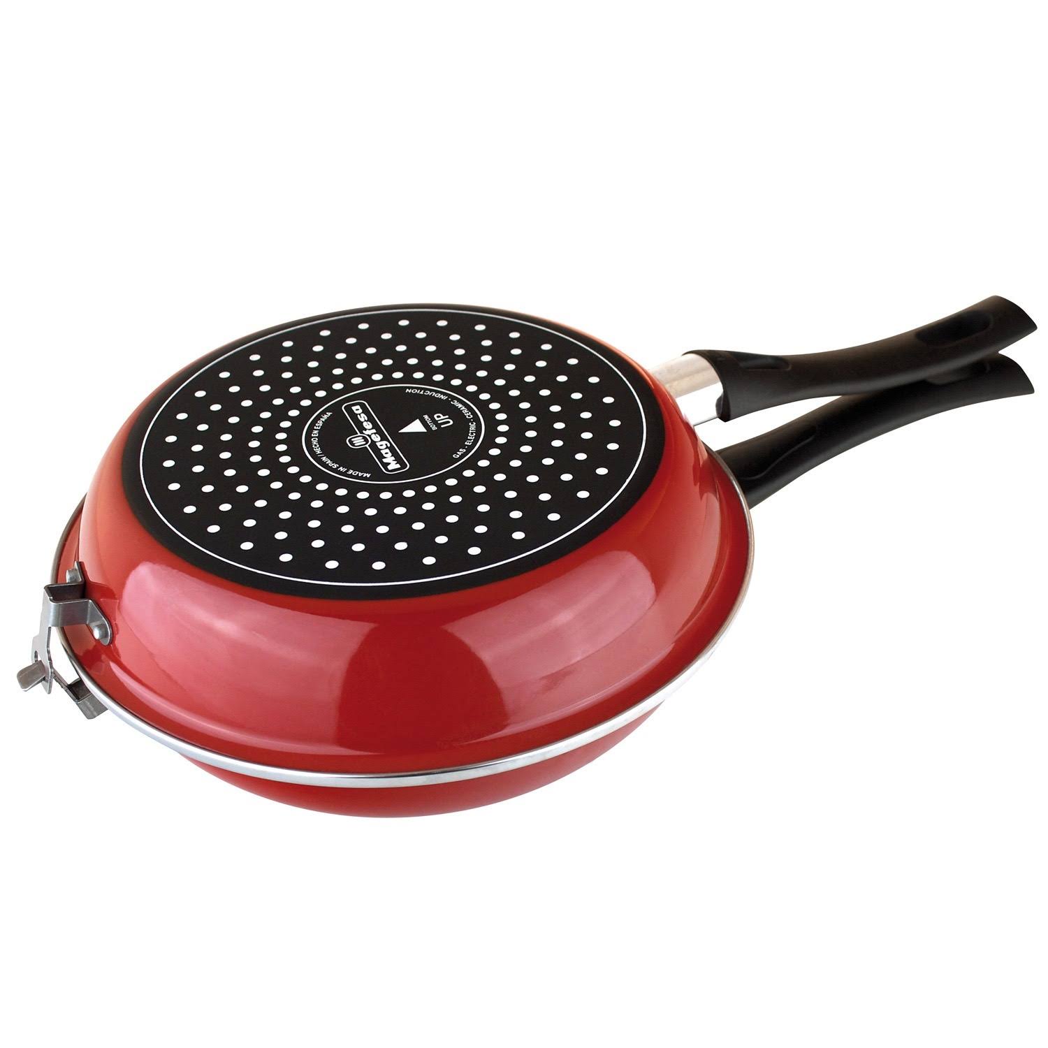 Magefesa 2-Piece Nonstick Frittata Pan, Red