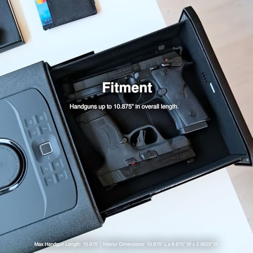 VAULTEK DS5i Smart Station™ Biometric Smart Safe with Dual Wireless Phone Charger + Auto Open Drawer + Bluetooth Safe Management (Covert Black)
