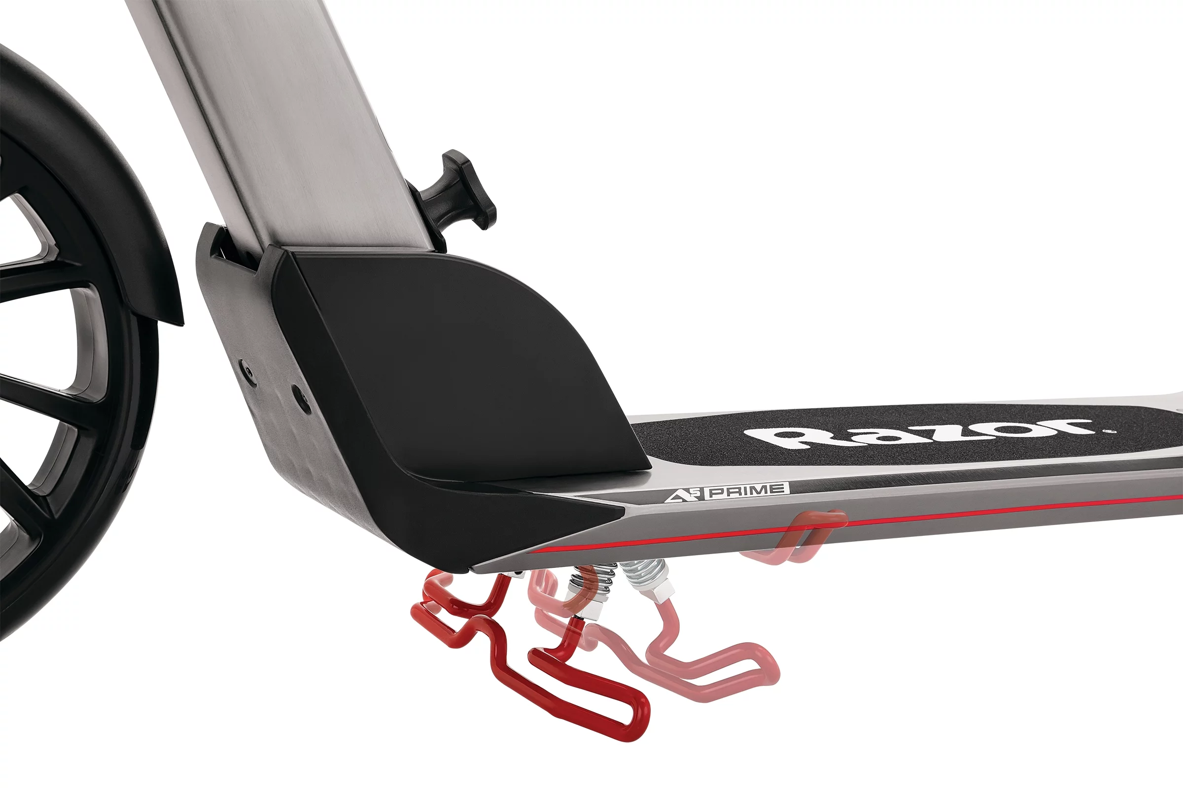 Razor A5 Prime Kick Scooter, 8" Spoked Urethane Wheels, Anodized Aluminum, Anti-Rattle Folding Scooter