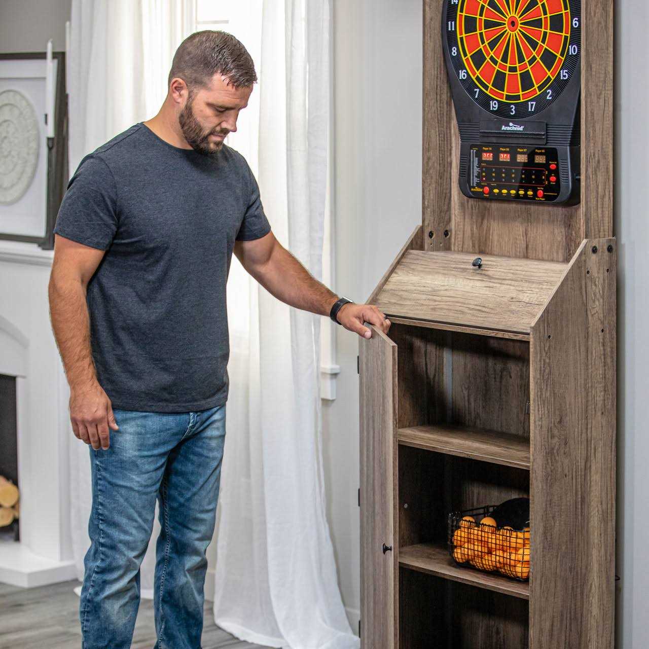 Arachnid LED Light Up Arcade Stand Up Rustic Cabinet with Cricket Pro 650 - Sports Supplies Online Store