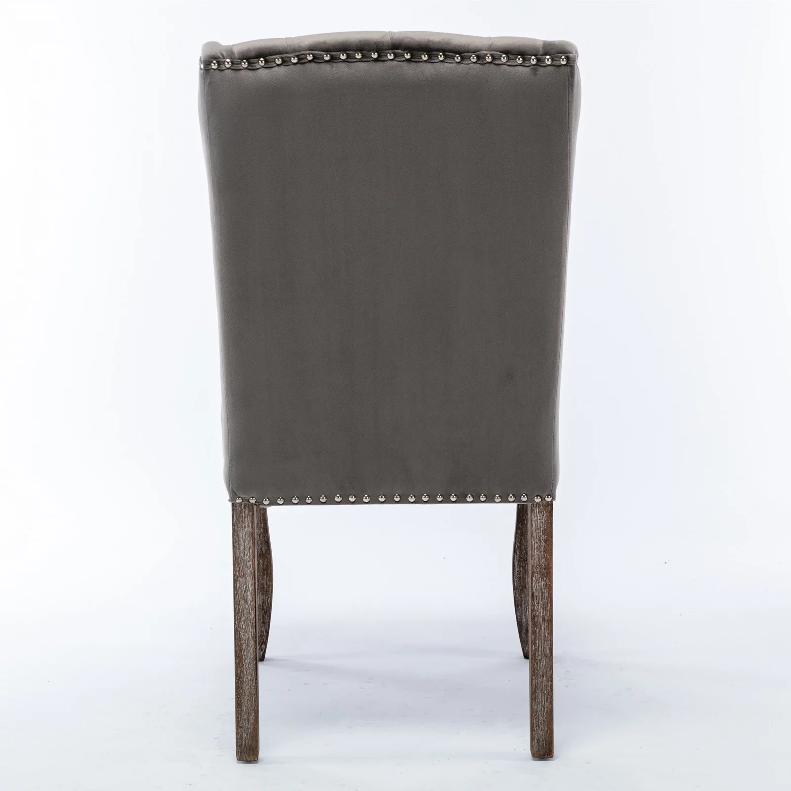 Country Cottage Farm Beach Dining Kitchen Vintage Style Side Chair, Velvet Fabric Wood