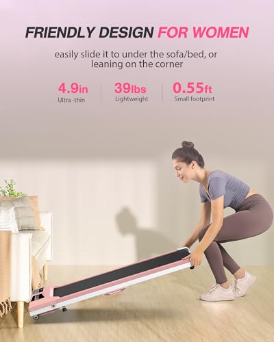Walking Pad Treadmill, Upgraded Up to 6% Incline Walking Pad, Voice Controlled Under Desk Treadmill 300+LB Capacity Work with ZWIFT KINOMAP