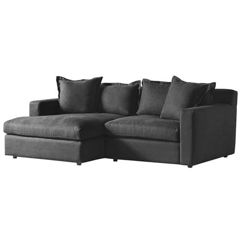 84-in. L-Shaped Chaise Sofa Reversible 2-Piece Sectional Couches in Beige