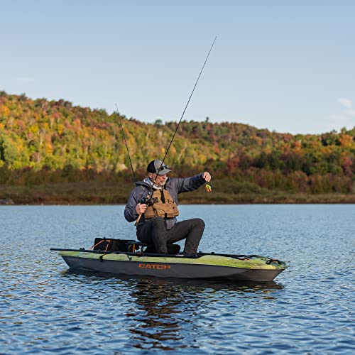 Pelican Catch Mode 110 Fishing Kayak - Premium Angler Kayak with Lawnchair seat - 10.5 Ft.