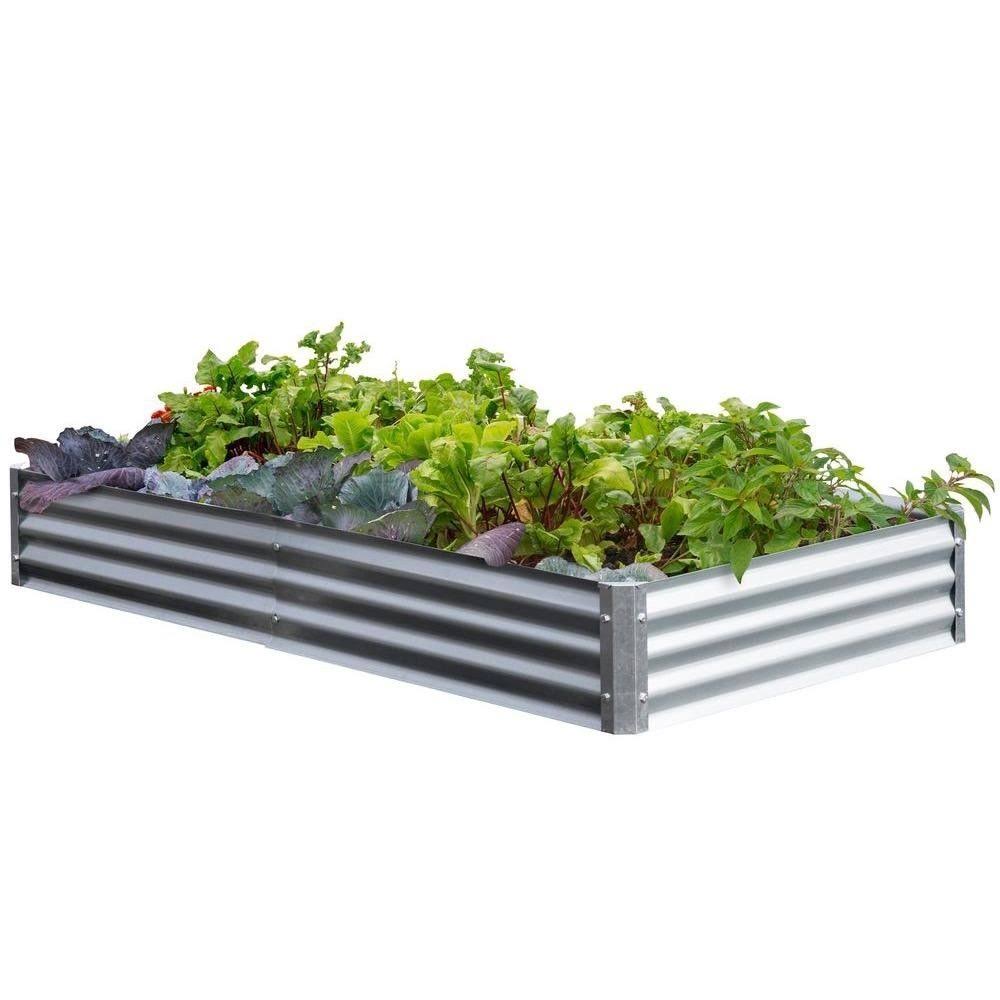 Earthmark Galvanized Low Raised Garden Bed Bundle