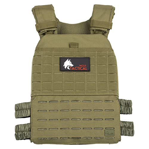 WOLF TACTICAL Adjustable Weighted Vest &ndash; WODs, Strength and Endurance Training, Fitness Workouts, Running