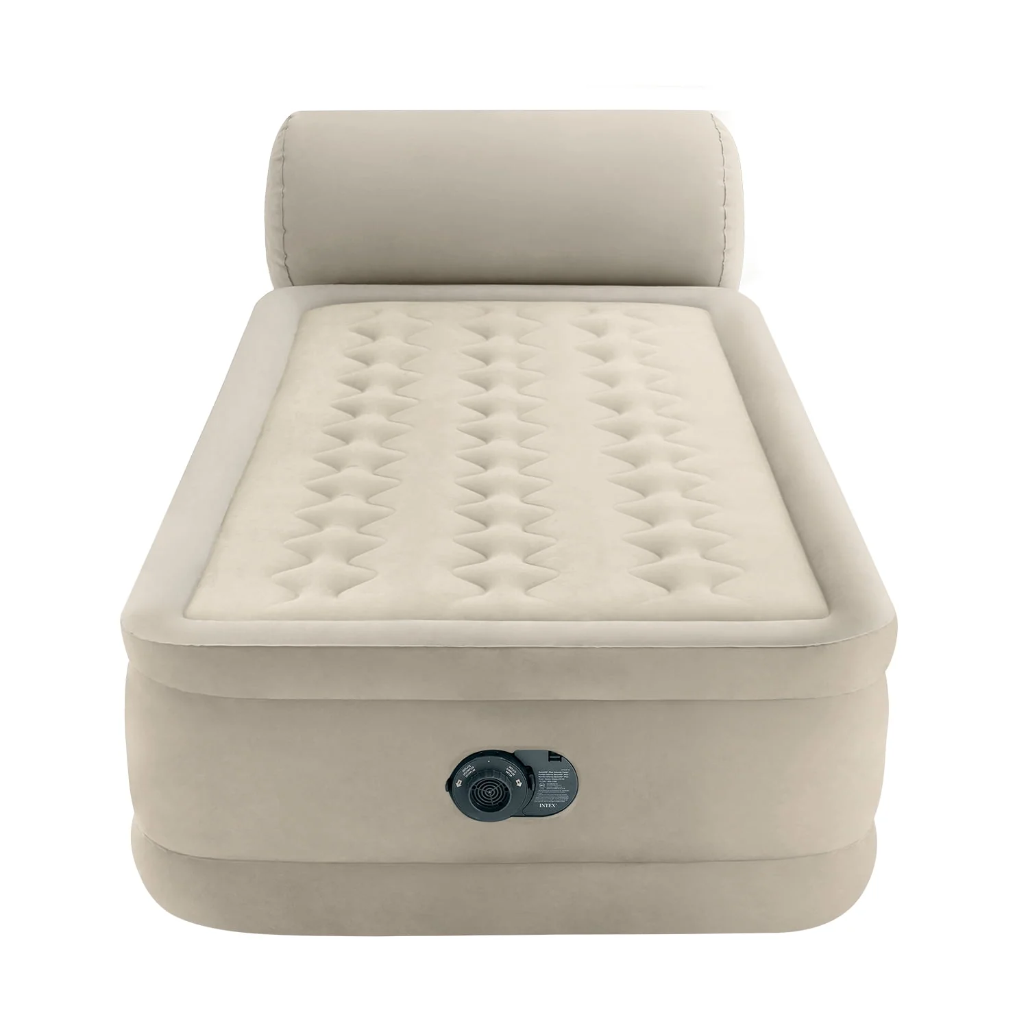 Intex Durabeam Headboard 18 Queen Air Mattress with Built-in Pump