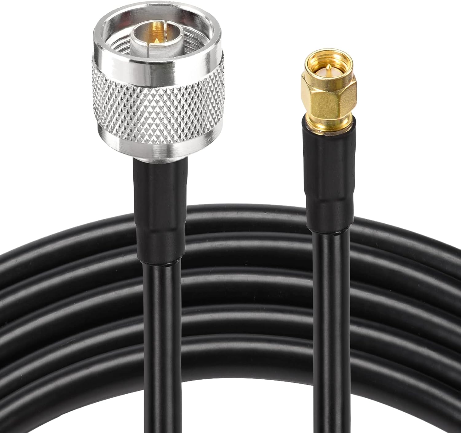 Wlaniot Low Loss N Male to SMA Male with Weatherproof Connectors RG58 Cable（25feet,7.5M） for Celling Antenna Pack of 2