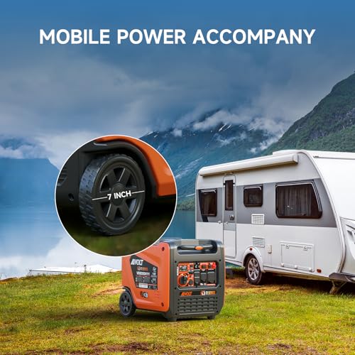 AIVOLT 8000W Dual Fuel Super Quiet Inverter Generator with Electric Start - Gas Propane Powered Portable Generator Upgraded Version for Home Backup