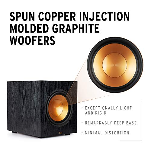Klipsch Synergy Black Label Sub-100 10” Front-Firing Subwoofer with 150 Watts of continuous power, 300 watts of Dynamic Power