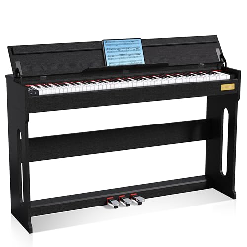 Digital Piano 88 Keys,Keyboard Piano,Touch-Sensitive,Electric Piano,Semi Weighted,Upright,Acoustic,Beginners,Adults,Full Size,Stand,Pedal