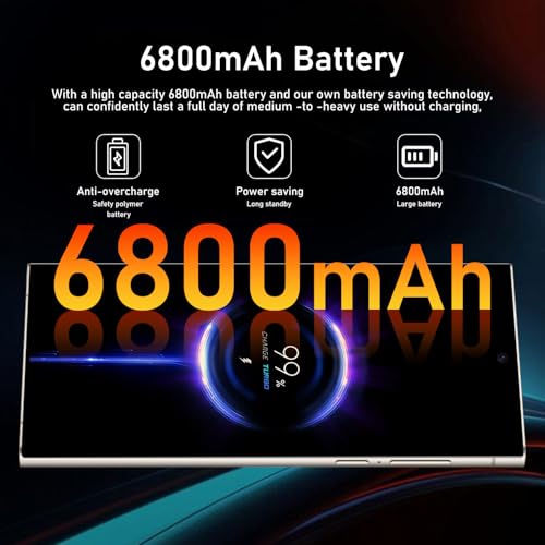 C24 Ultra 5G Smartphone, 6+256GB Unlocked Phone,48+108MP Zoom Camera，6800mAh 6.8" HD Screen Unlocked Cell Phone, 6+256GB Android13.0