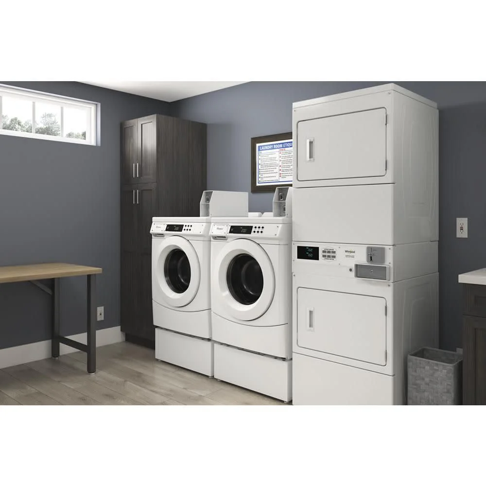 Whirlpool CHW9150GW 27 Inch Commercial Front Load Washer