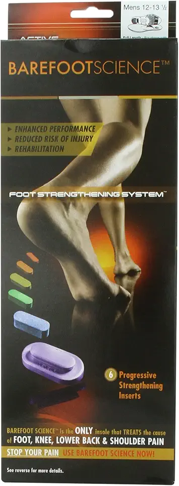 Barefoot Science 6 Step Active New Insoles, Full Length, Size XL - Kansas Nuitrition - HNZSDS