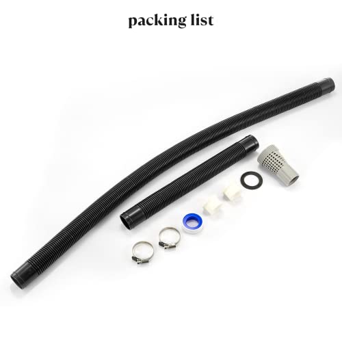 Curve Solar Pool Heater, Made for Above-Ground and Inground Pools, Includes Two Hoses & Clamps, Two Adapters