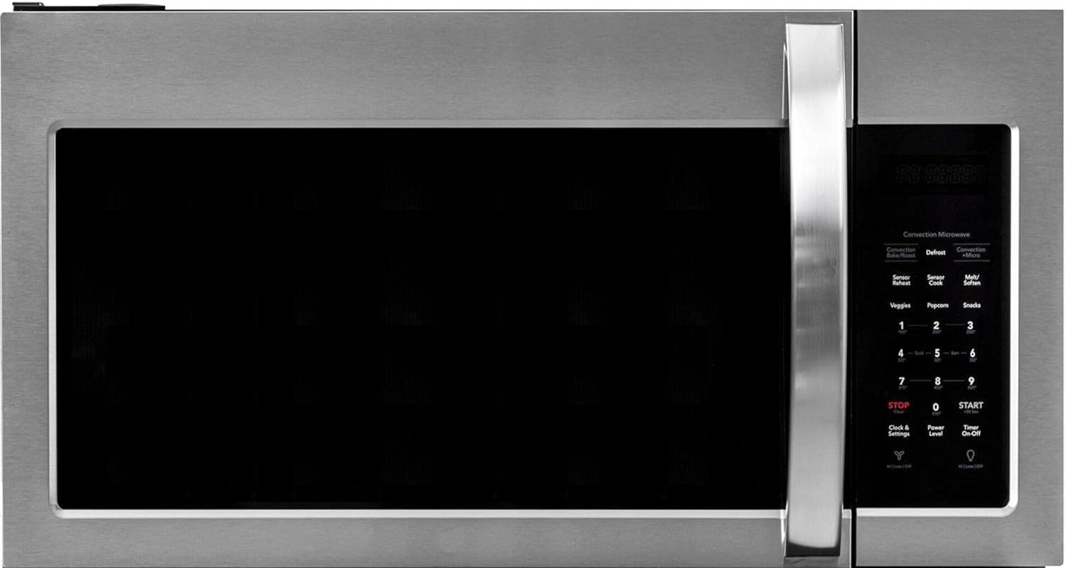 Stainless Steel Over the Range Microwave Oven with Child Lock and Auto Cooker, Built in Microwave Saves Kitchen Countertop Space, 1000 Cooking Watt