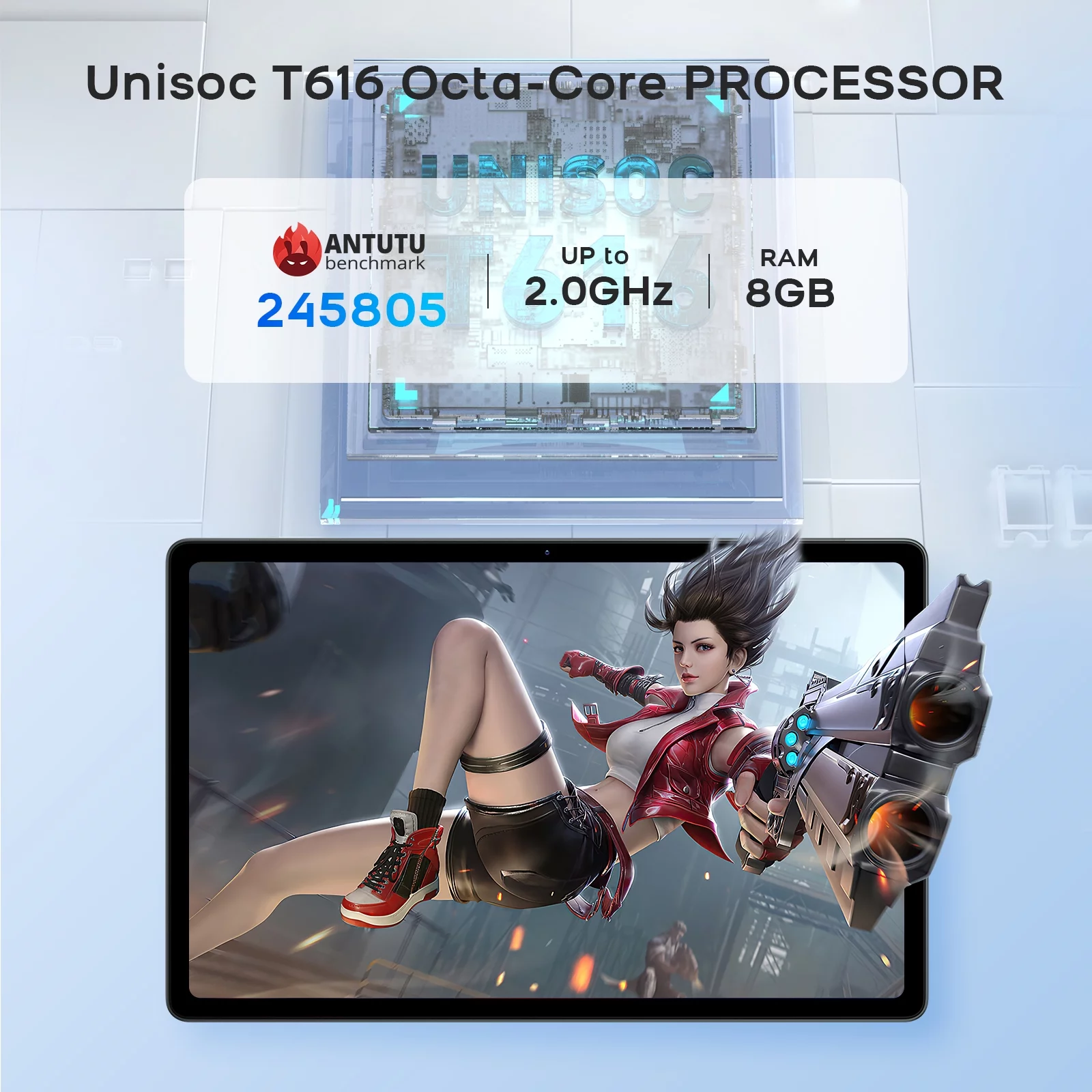 Android Tablet 10.4 Inch Gaming Tablet, Headwolf HPad1 FHD 2K Display 8GB RAM + 128GB ROM Octa Core Android 12 Tablet, 7700mAh Battery Fast Charge
