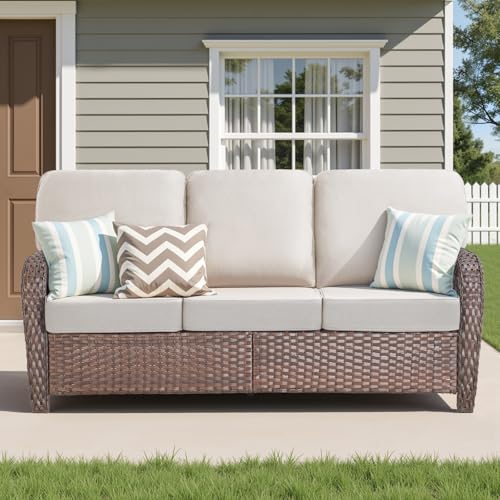7 Pieces Outdoor Furniture Set with Swivel Chairs