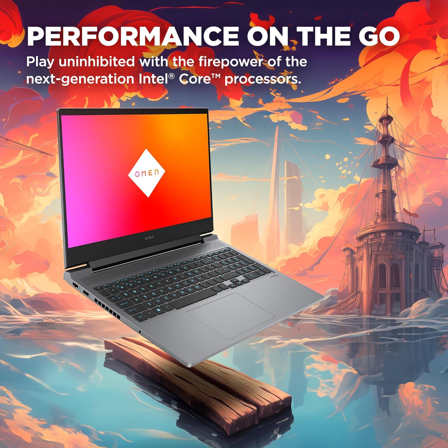 HP OMEN 16 inch Laptop, FHD 144Hz Display, Intel Core i7-14700HX, 16 GB RAM, 512 GB SSD, NVIDIA GeForce RTX 4060 GPU (8 GB Dedicated)