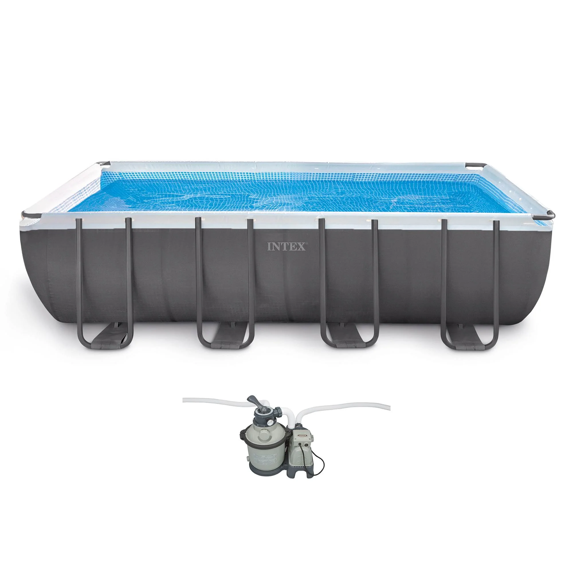 Intex 18ft X 9ft X 52in Rectangular Ultra Frame Pool Set