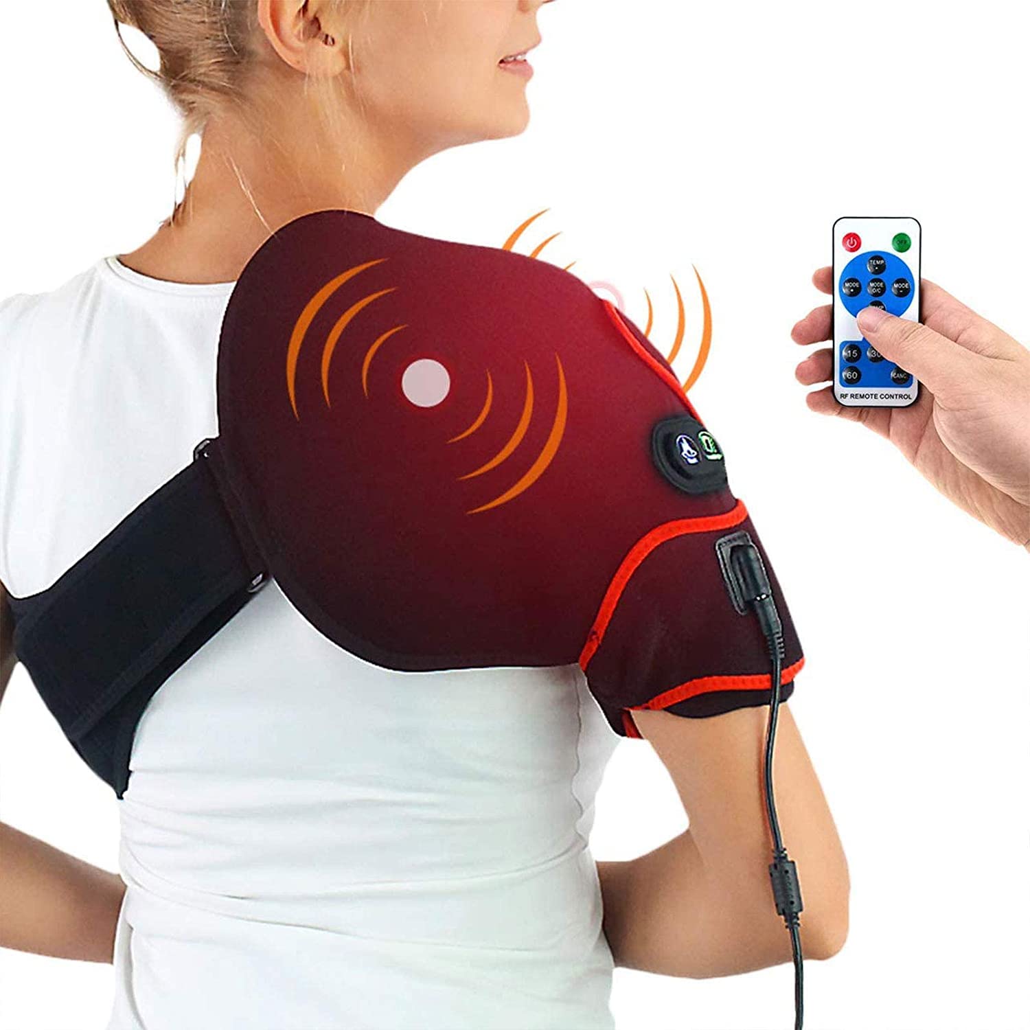 CHEROO Shoulder Heating Pad with Vibration Massager