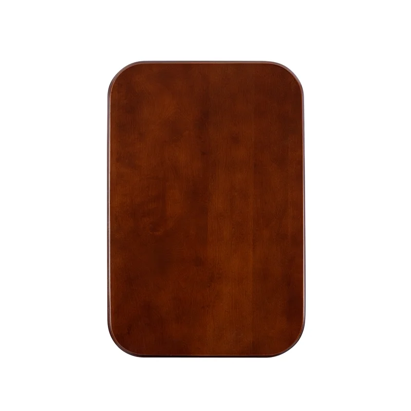 Pemberly Row Transitional Solid Wood Tray Tables in Dark Cherry