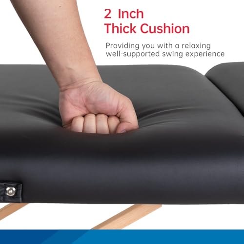 BestMassage Portable Massage Table 84” Length Height Adjustable Spa Bed with Carrying Oxford Bag,Heating Pad(Black)