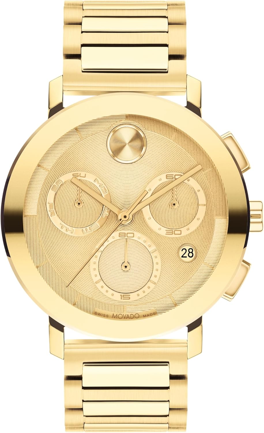 Movado Bold Evolution 2.0 Men's Watch - Swiss Quartz Chronograph Movement, Stainless Steel Link Bracelet - 3 ATM Water Resistance