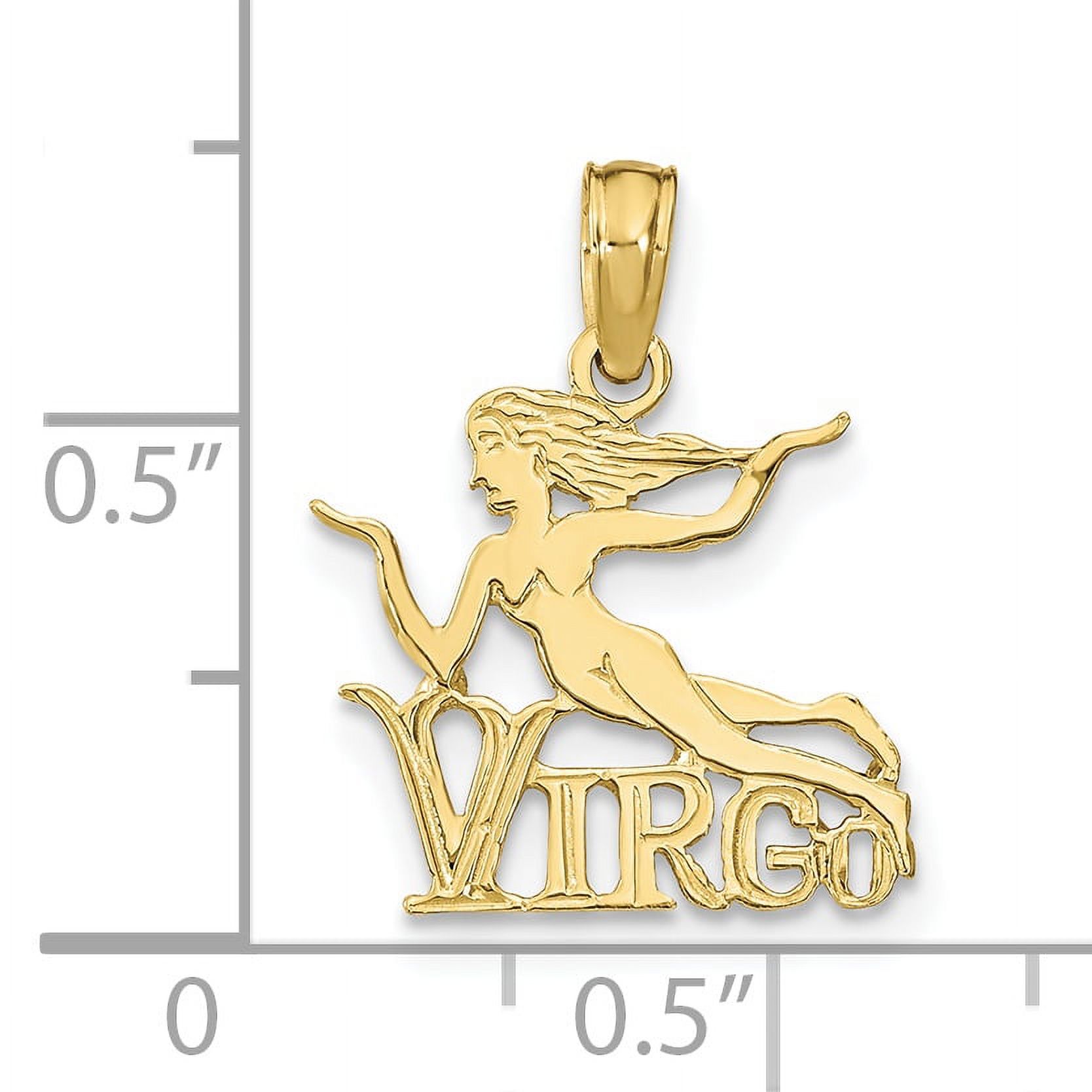 Saris and Things 10K Yellow Gold VIRGO Charm