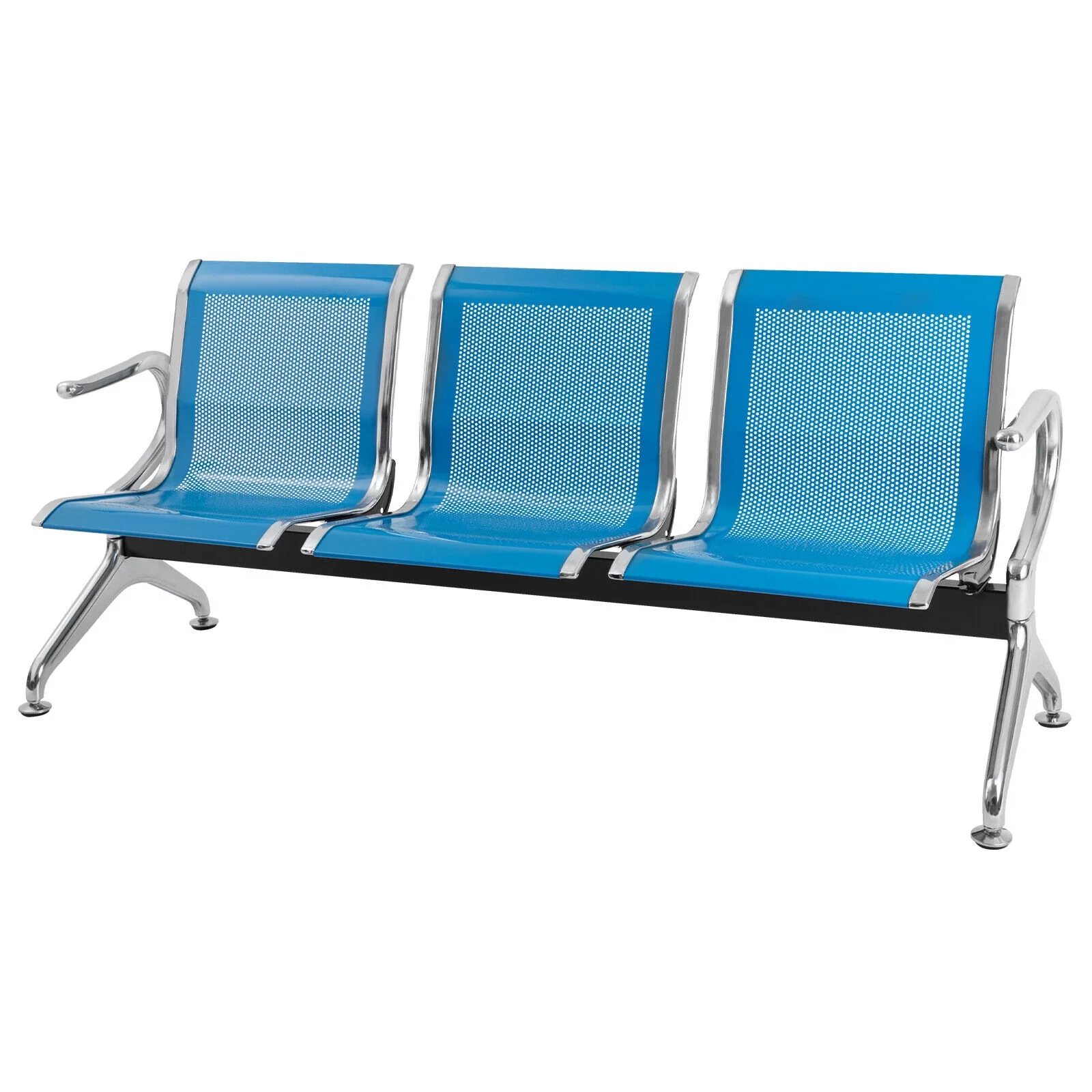 TFCFL Modern 3 Seat Office Reception Chair Waiting Room Visitor Guest Sofa Seat w/ Arm