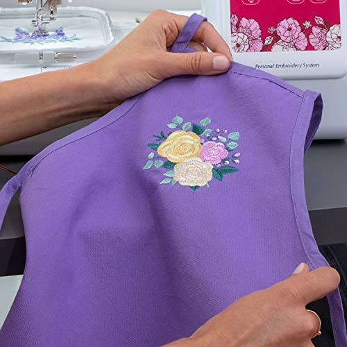 Brother PE545 Embroidery Machine, Wireless LAN Connected, 135 Built-in Designs, 4" x 4" Hoop Area, Large 3.7" LCD Touchscreen, USB Port