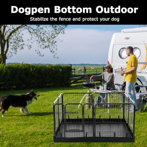 PJYuCien Dog Playpen Plus Storage Bag, 32" H 8 Panels Puppy Pen with Square Bottom, Heavy Duty Dog Fence for Puppies/Small Dogs