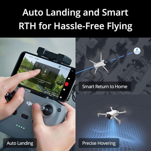 DJI Mini 3 (DJI RC), Lightweight 3x Mechanical Gimbal Drones with Camera for Adults 4K, 38-min Flight Time, up to 32800ft (10km) Video Transmission