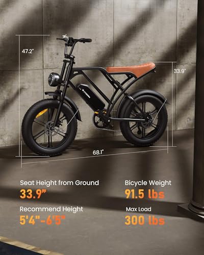 Electric Bike for Adults,Peak 1000W/1500W Motor,20/28MPH 55-150Mile ebikes for Adults with 10.4AH/13AH/26AH Battery
