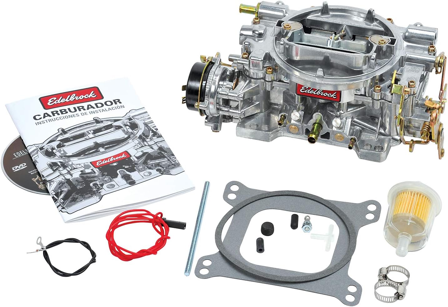 Edelbrock 1406 Performer 600 CFM Square Bore 4-Barrel Air Valve Secondary Electric Choke Carburetor