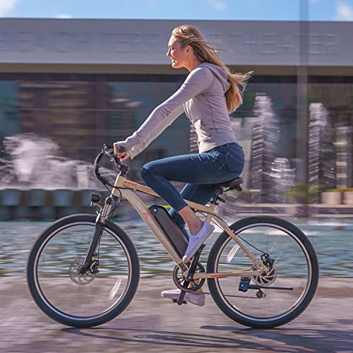 Jasion EB5 Electric Bike for Adults with Peak 500W Brushless Motor, 40Miles 20MPH Commuting Electric Mountain Bike with 360Wh Removable Battery