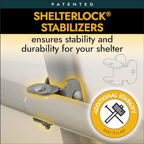 ShelterLogic 10' x 10' Shed-in-a-Box All Season Steel Metal Round Roof Outdoor Storage Shed with Waterproof Cover and Heavy Duty Reusable Auger