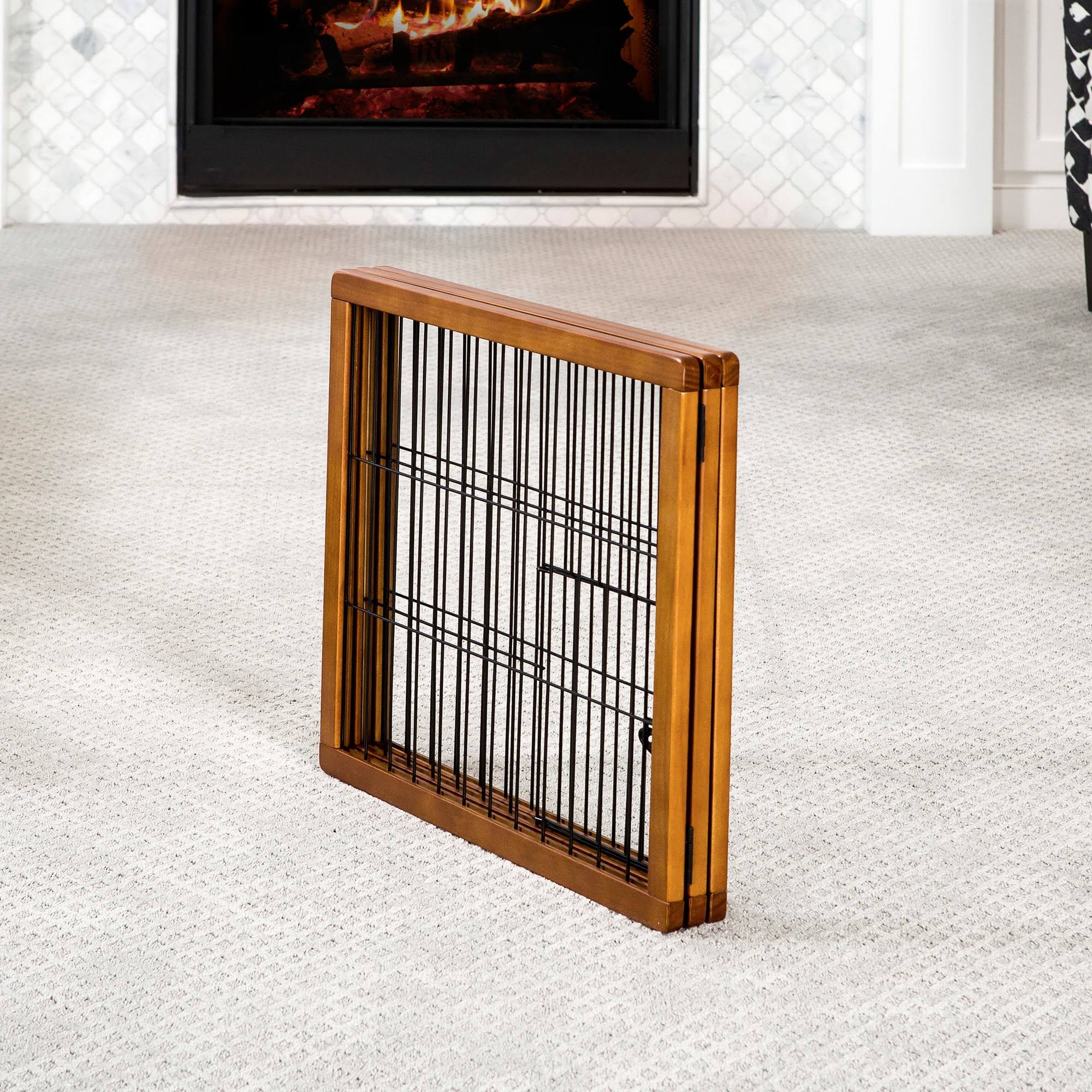 Carlson Pet Design Paw 3 Panel Wooden Gate