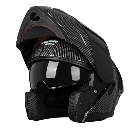 Modular Motorcycle Helmet with Flip-Up Design, DOT Approve with Extra Clear Visor, Full Face Motorcycle Helmets