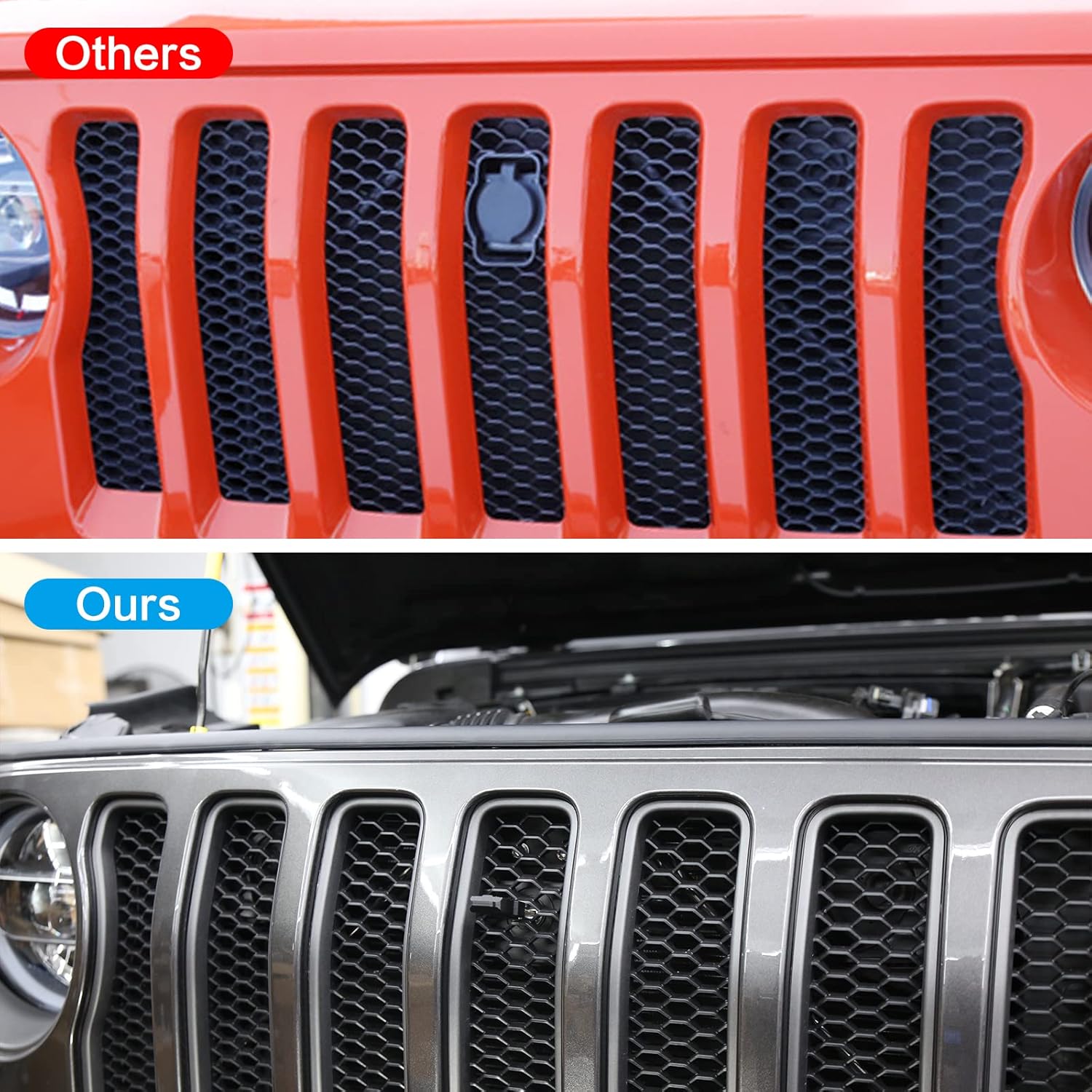 Hood Lock Hood Catch Latche with 2 Keys Anti-Theft for 2018-2022 Jeep Wrangler JL JLU(Keep Original Grill) Pack of 2