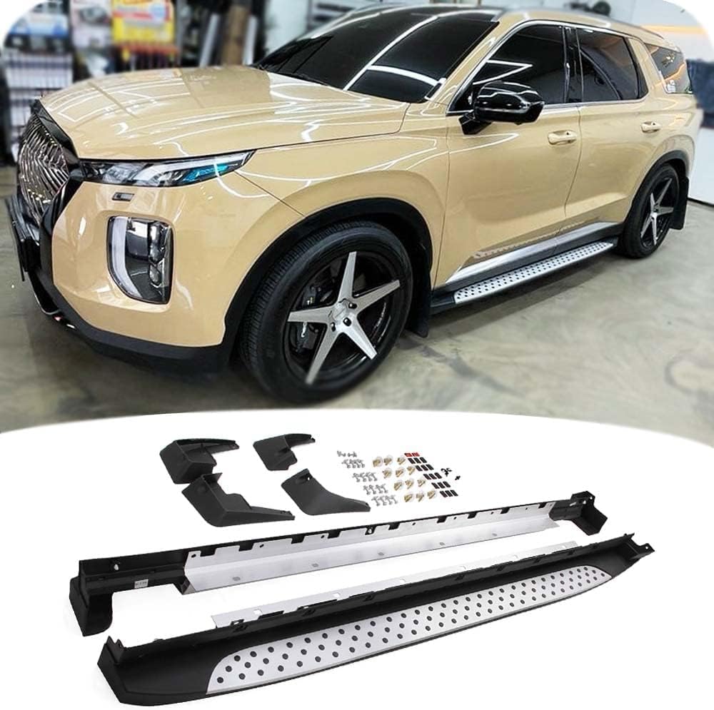 Side Steps fit for Hyundai Palisade 2020 2021 2022 SE SEL Calligraphy Limited Running Board Nerf Bar Accessories w/Mud Flaps(No Drilling Required)