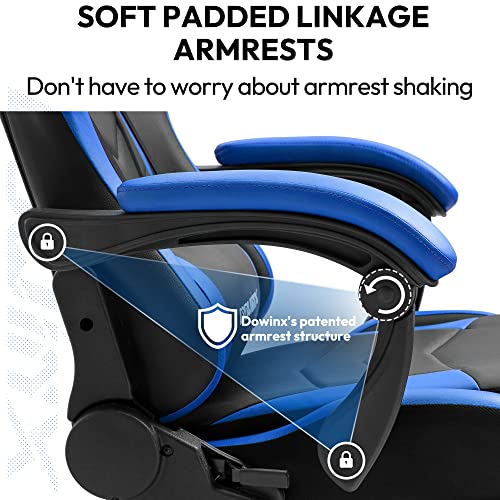 Dowinx Gaming Chair Ergonomic Racing Style Recliner with Massage Lumbar Support
