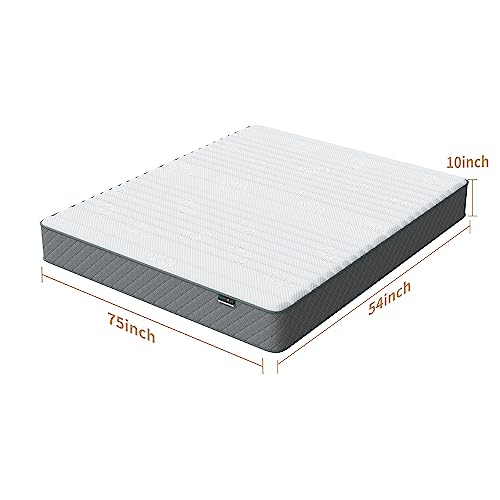 Full Mattress, 12 Inch Full Size Mattress with Cooling-Gel Memory Foam &Pocket Spring Hybrid, CertiPUR-US Certified, Medium Firm