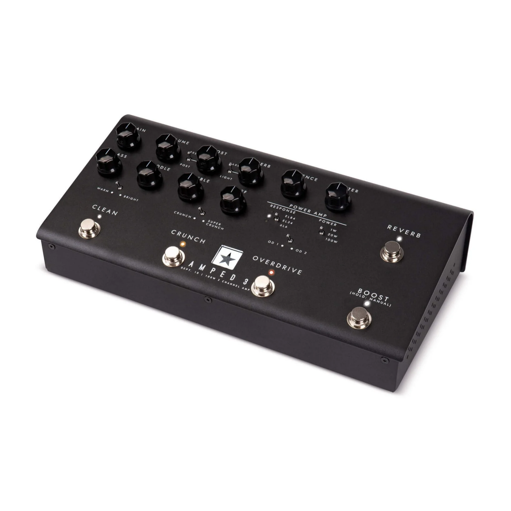 Blackstar AMPED3 Electric Guitar Effect Power Amplifier Pedal, Black - Curated Treasures Market