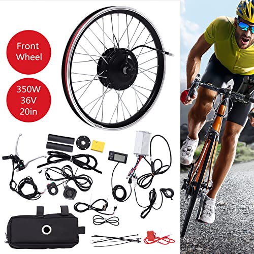 20Inch Electric Bike Conversion Kit, 36V 350W E-Bike Front Wheel Motor, 5-Speed Front Wheel Electric Bike Conversion kit