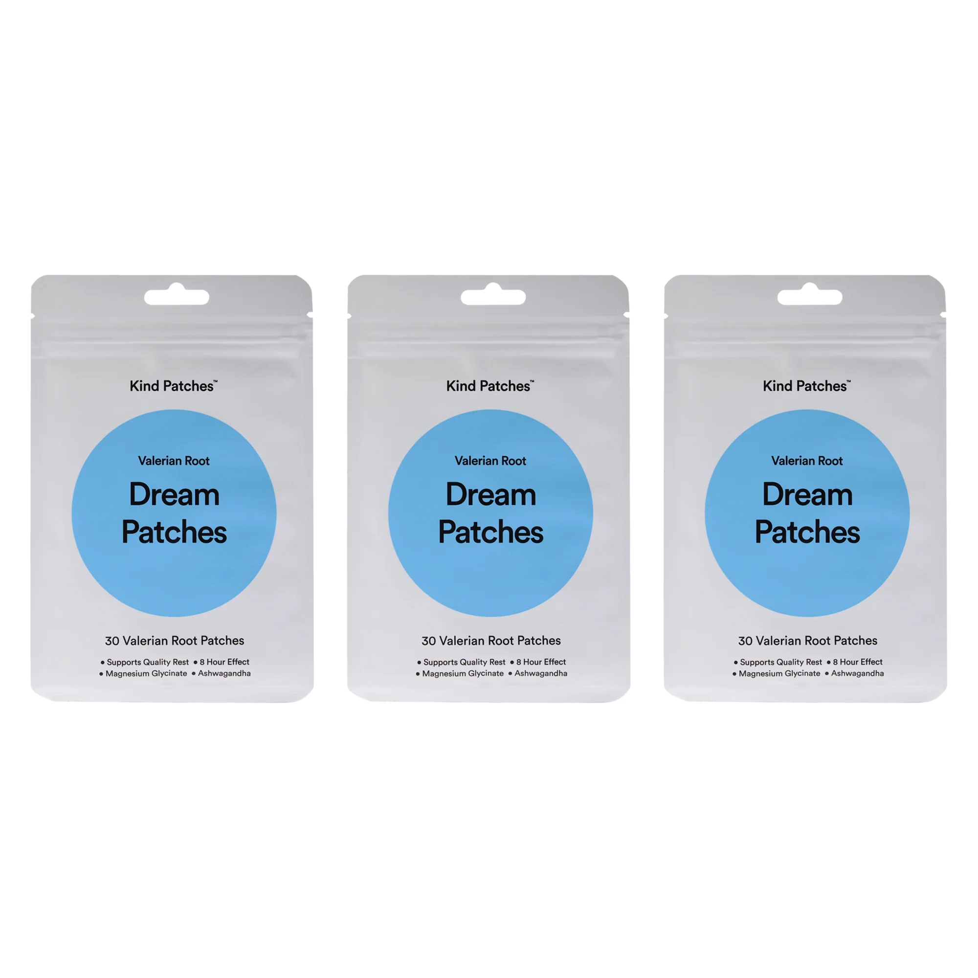 Kind Patches Dream Patches - Valerian Root by Kind Patches for Unisex - 30 Count Patches - Pack of 3