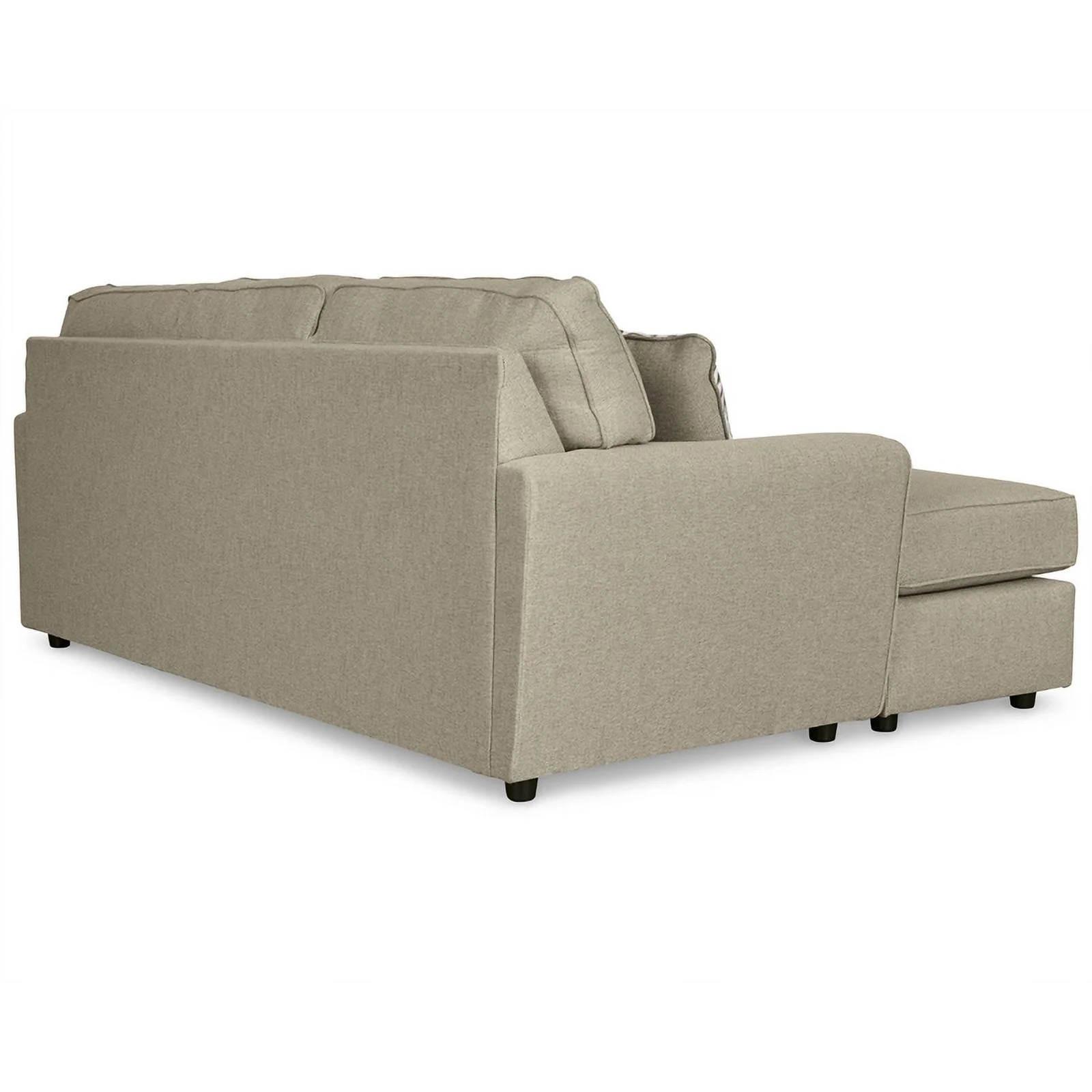 Ashley Furniture Renshaw Fabric & Wood Sofa Chaise in Light Gray