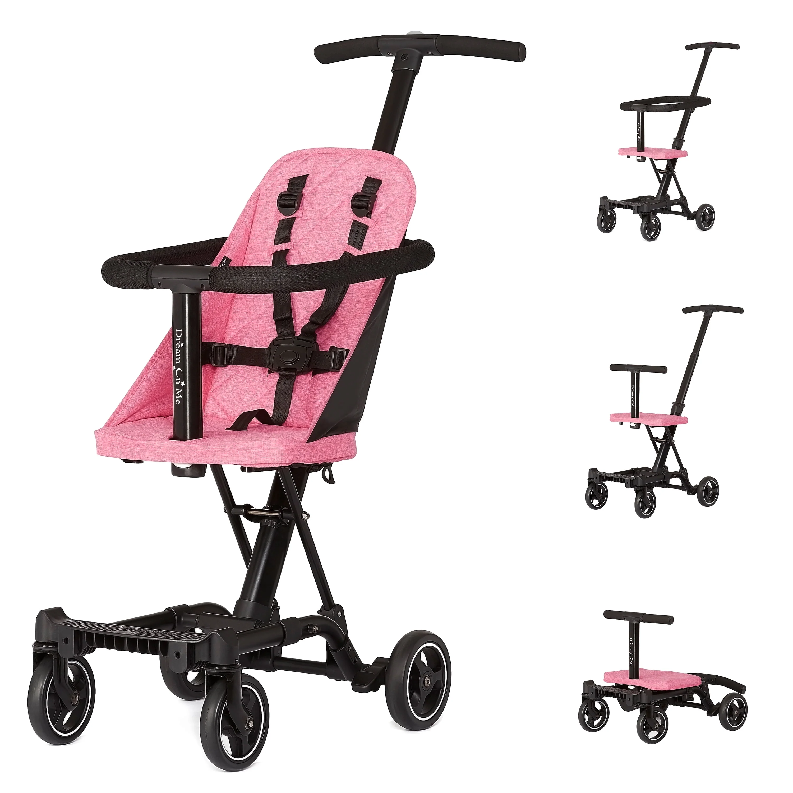 Dream On Me Coast Rider | Travel Stroller | Lightweight Stroller | Compact | Portable | Vacation Friendly Stroller, Black